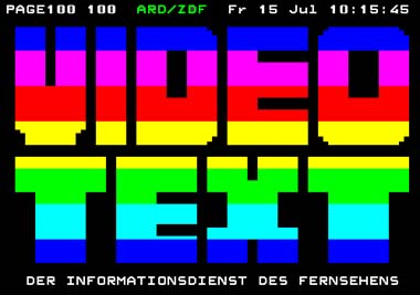 VIDEOTEXT von ARD und ZDF VIDEOTEXT von ARD und ZDF